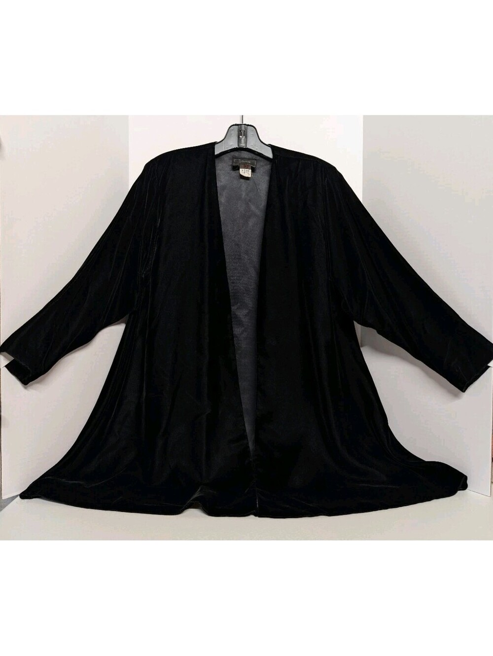 Vintage Darcy Women's Midi Velvet Swing Coat Open Front Size Medium